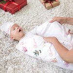 Personlig klassisk eventyrkarakterer Navn Mykt swaddle teppe og hatt sett Baby shower dåpsgave til nyfødt