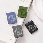 Personalised Birth Flower Wreath Magnetic Leather Bookmark Clip with Name Birthday Christmas Gift for Book Lover Librarian