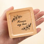 Personalized Floral Text Wooden Pull Out Memory Collection Photo Box with 2-14 Accordion Pictures Birthday Anniversary Keepsake Gift for Family Friend
