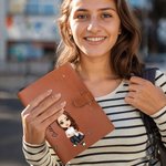 Born to Bloom Journal - Personalised PU Leather A5 Sketchbook Notebook with Name & Birth Flower - for Students, Dreamers & Loved Ones