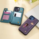 Personligt flip-flip-fodral för iPhone med RFID-blockering och korthållare Födelsedagspresent till flicka