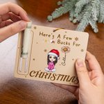 Porte carte d'argent personnalisé avec nom et fleur de naissance Cadeau de Noël pour la famille et les amis