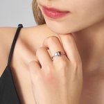 Personlig Dainty Square Teardrop Double Birthstone Ring Minimalistiske smykker Bursdag Bryllup Jubileum Gave til par familie