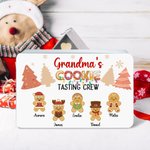 Gepersonaliseerde Peperkoek Man Voedsel-grade snoep Cookie Biscuit opslag Tin met deksel en 1-12 Namen Kerst Festival Party Favors Gift voor kinderen familie