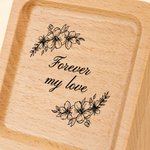 Personalized Floral Text Wooden Pull Out Memory Collection Photo Box with 2-14 Accordion Pictures Birthday Anniversary Keepsake Gift for Family Friend