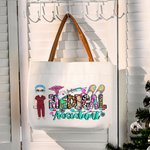 Gepersonaliseerde Cartoon Karakter Verpleegkundige Arts Assistent Canvas Tote Bag Waardering Verjaardagscadeau voor medisch personeel