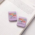 Personalised Colourful Letter Cousin Crew Cartoon Magnetic Bookmark Clip with Name Reading Stationery Supplies Birthday Gift for Bookworms Book Lovers