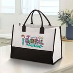 Personalized Cute Cartoon Medical Assistant Canvas Tote Bag Nurse Week Birthday Gift for Medical Assistant Nurse Doctor