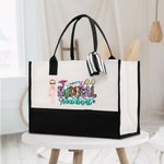 Personalized Cute Cartoon Medical Assistant Canvas Tote Bag Nurse Week Birthday Gift for Medical Assistant Nurse Doctor