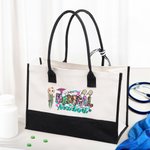 Personalized Cute Cartoon Medical Assistant Canvas Tote Bag Nurse Week Birthday Gift for Medical Assistant Nurse Doctor