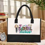 Personalized Cute Cartoon Medical Assistant Canvas Tote Bag Nurse Week Birthday Gift for Medical Assistant Nurse Doctor