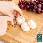 Personalised FSC Bamboo Engraved Initial Charcuterie Chopping Board with Name Text Juice Groove Wedding Housewarming Gift for Family