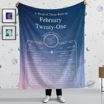 Manta personalizada de signo del zodiaco con fecha de nacimiento, nombre, número de la suerte y descripción de la personalidad Regalo de cumpleaños pa