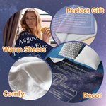 Manta personalizada de signo del zodiaco con fecha de nacimiento, nombre, número de la suerte y descripción de la personalidad Regalo de cumpleaños pa