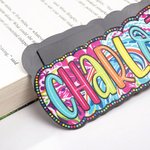 Where Every Chapter Knows Your Name - Personalised Bright Paisley Floral Doodle Magnetic Bookmark Clips Reading Birthday Gift