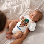 Tacchino personalizzato che indossa gli occhiali da sole Baby Bodysuit Bambino T-shirt Felpa con nome Regalo del Ringraziamento per bambini Ragazze Ba