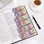 Where Every Chapter Knows Your Name - Personalised Bright Paisley Floral Doodle Magnetic Bookmark Clips Reading Birthday Gift