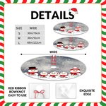 Jupe de Sapin Personnalisée avec Bonhommes de Neige et Noms Décoration de Maison Cadeau de Noël pour Famille