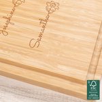 Tabla de cortar de bambú personalizada con nombre grabado para el día de la madre de la abuela