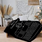 Manta personalizada de signo del zodiaco con fecha de nacimiento, nombre, número de la suerte y descripción de la personalidad Regalo de cumpleaños pa
