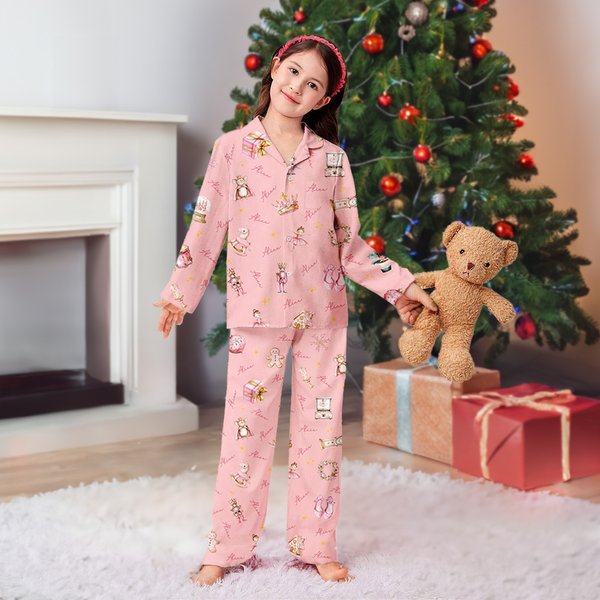 Personalized Classic Fairy Tale Characters Soft Long Sleeve Shirt Pants Matching Pajama Set with Name Birthday Gift for Kids Family