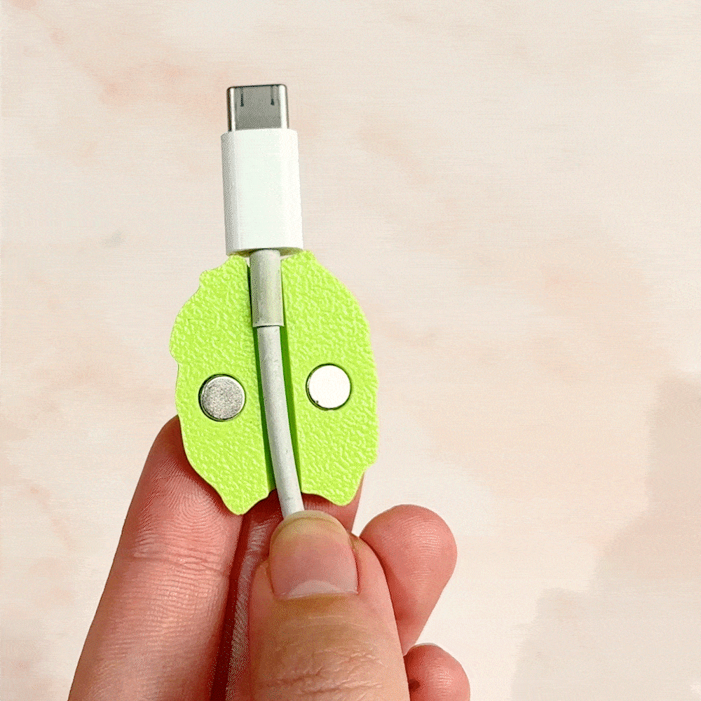 Personalised 3D Luminous Cute Monster Magnetic Cable Protector Name Tag with 1.5m Charging Cable for iPhone USB Type C Birthday Gift for Family Friend