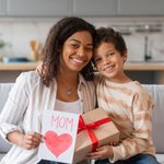 Personalisierte Herz Rose Zwei-Ton Mutter Sohn Halskette mit Geburtssteinen Geburtstag Muttertag Geschenk für Frauen