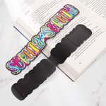 Where Every Chapter Knows Your Name - Personalised Bright Paisley Floral Doodle Magnetic Bookmark Clips Reading Birthday Gift