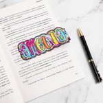 Where Every Chapter Knows Your Name - Personalised Bright Paisley Floral Doodle Magnetic Bookmark Clips Reading Birthday Gift