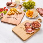 Personalized Engraved Kitchen Wood Charcuterie Cutting Board with Handle and Name Wedding Housewarming Gift for Family