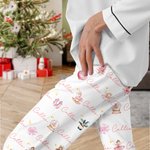 Personalised Childlike Nutcracker Fairy Ballet Girl Elastic Pyjama Pants with Name Multicolour Birthday Christmas Gift for Family Kids