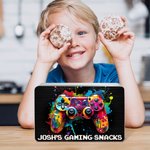 Personlig Splash-Ink Gamepad Design Biscuit Tin Oppbevaringsboks med navn Bursdagsgave til barn som elsker spill