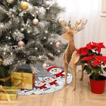 Jupe de Sapin Personnalisée avec Bonhommes de Neige et Noms Décoration de Maison Cadeau de Noël pour Famille