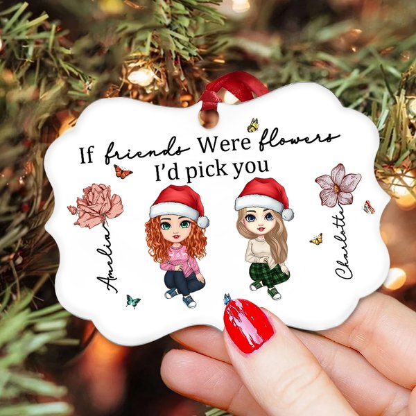 Personalisierte Cartoon Charakter Geburt Blume Weihnachten Keramik Ornament mit Namen und Band Weihnachten Home Decor Geschenk für Freunde