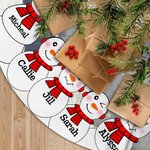 Jupe de Sapin Personnalisée avec Bonhommes de Neige et Noms Décoration de Maison Cadeau de Noël pour Famille