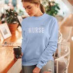 Sweat personnalisé à motif infirmier pailleté avec nom brodé et broche stéthoscope Cadeau d'anniversaire de fin d'études pour infirmière