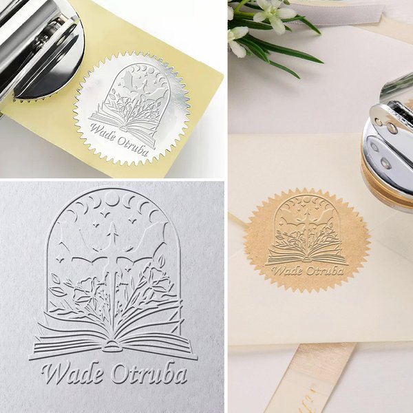 Personalised Fantasy Book Dragon Velaris Sword Embosser Design Stamp Hand Held Embosser Set with Text and Name Birthday Gift for Book Lovers