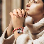 Personalizada Cruz Cordón Elástico Pulsera Conmemorativa con Foto Religiosa Regalo de Navidad para Cristiano