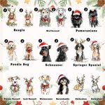 Personalizzato disegnato a mano 1-3 ritratto del cane di Natale Coquette Bow Paw Print T-shirt Felpa con nome Regalo di Natale Outfit per le donne ama