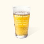 Bicchiere da birra personalizzato da 16 oz con testo Regalo per la festa del papà, compleanno e pensionamento del nonno