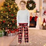 Personalised Plaid Avatar Pet Portrait Long Pyjama Pants with Name and Drawstring Christmas Birthday Gift for Kid Women Men Pet Lovers