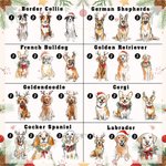 Personalizzato disegnato a mano 1-3 ritratto del cane di Natale Coquette Bow Paw Print T-shirt Felpa con nome Regalo di Natale Outfit per le donne ama