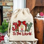 Personalisierte Freude an der Welt Cartoon Charakter Geschenk Tasche mit Kordelzug Weihnachten Party Geburtstag Geschenk für Familie Freunde