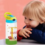 Bottiglia d'acqua isolata da 12 oz con iniziali e nome Regalo di compleanno per la scuola per ragazzi e ragazze