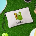 Sac de maquillage avec bracelet pour accessoires de voyage Cadeau d'anniversaire pour les amoureux du pickleball