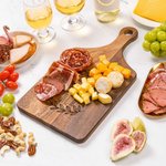 Personalised Engraved Worlds Best Wood Charcuterie Chopping Board with Handle and Date Wedding Housewarming Gift for Family