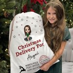 Personalised Cartoon Character Christmas Delivery Santa Sack Drawstring Treat Bag with Name Christmas Party Favor Gift for Kids Family 6