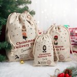 Personalised Cartoon Character Christmas Delivery Santa Sack Drawstring Treat Bag with Name Christmas Party Favor Gift for Kids Family 5
