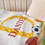 Personalised Giraffe Owl Mermaid Soft Throw Blanket with Name and Initial Home Decor Baby Shower Birthday Gift for Family Kids