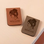 Personalizzato Bookshelf Girl Character Design Magnetic Bookmark Clip with Name Birthday Gift for Book Lover Bookworm (topo di biblioteca)
